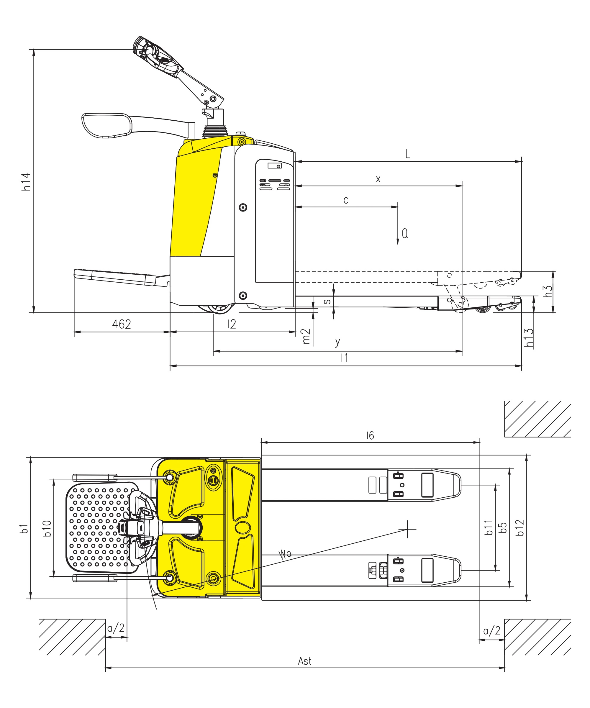 Elektro-Mitfahr-Hubwagen EPV20-P/EPV25-P, Produktansicht 9