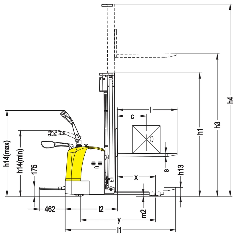 Elektro-Hochhubwagen EVV10-P, EVV12-P und EVV15-P – zweite Ansicht