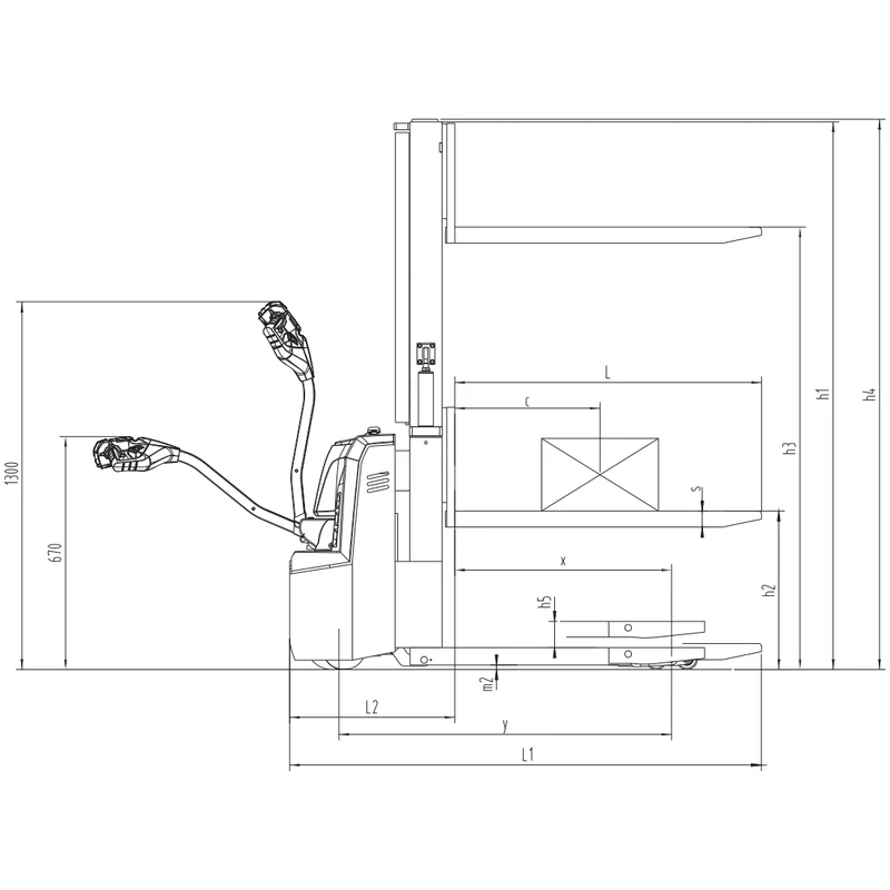 Doppelstock-Elektro-Hochhubwagen ESV10-I/ESV12-I mit schmalem Fahrgestell