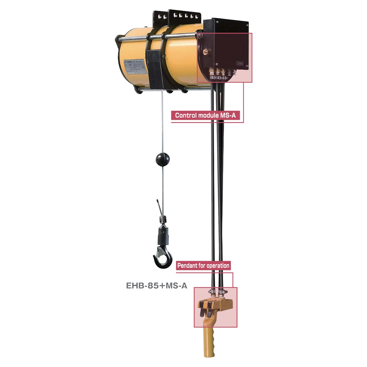 ENDO EHB ATEX-Balancer mit pneumatischem MS-A-Steuermodul