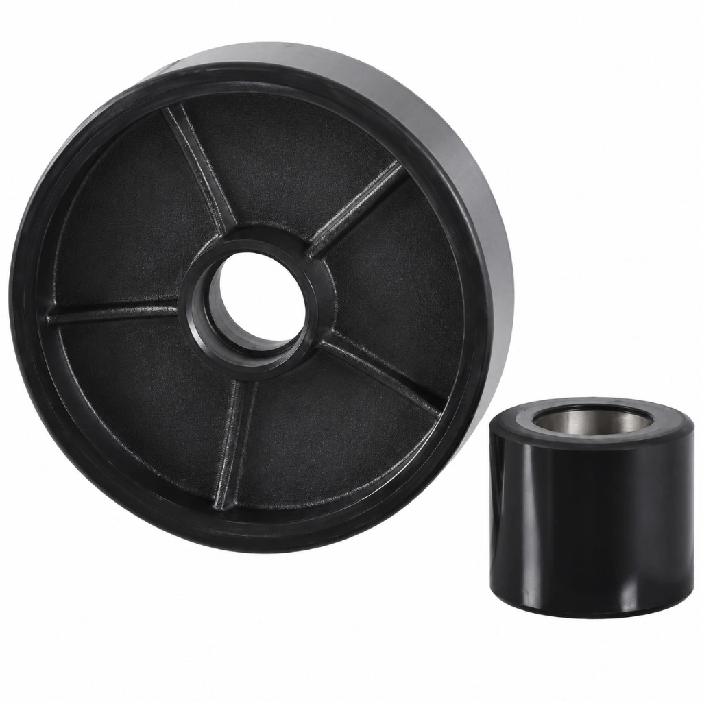 Schwarze Polyurethanräder für Premium-Handhubwagen RPV2500PT/RPV3000PT