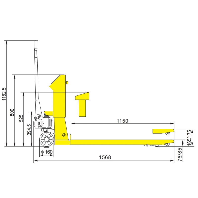 Wiegesystem und Drucker des Handhubwagens RPVV2000/RPVV2000P
