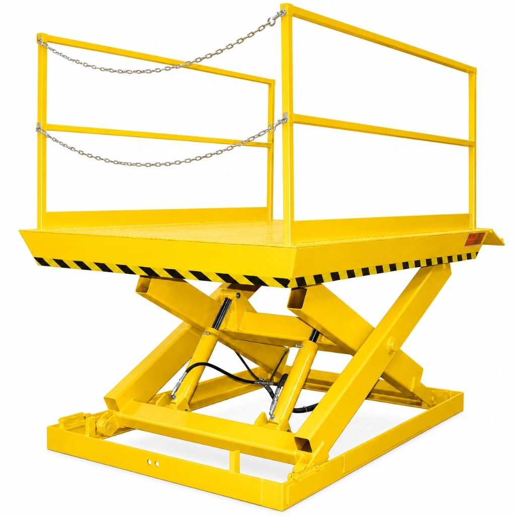 Hydraulische Verladerampe HPSU in angehobener Position