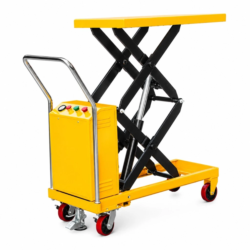 Semi-elektrischer fahrbarer Doppelscheren-Hubtisch (PMPS350D), 350 kg, 1.320 mm