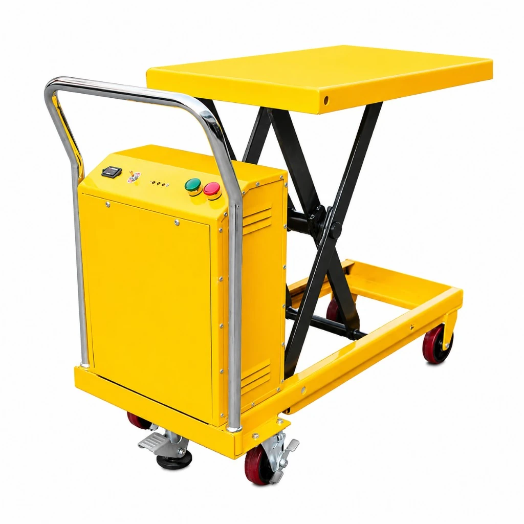 Semi-elektrischer fahrbarer Scheren-Hubtisch (PMPS300), 300 kg
