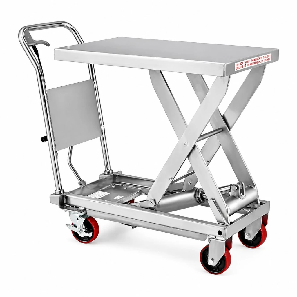 Mobiler Edelstahl-Hubtisch (MPS300S) 300 kg