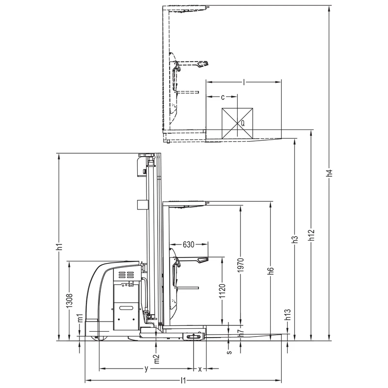 Elektrischer Hochhub-Kommissionierer VKV15, 1.500 kg, Produktansicht 4