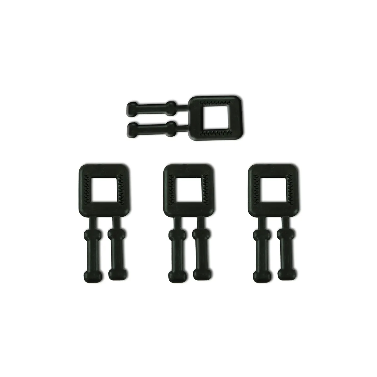 Schwarze Kunststoffschnallen für PP-Umreifungsband (BUCKLES-4P), 12 mm