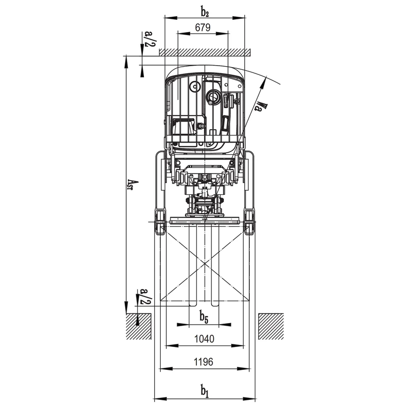Schubmaststapler REV20DDS mit elektrischem Antrieb und Servolenkung