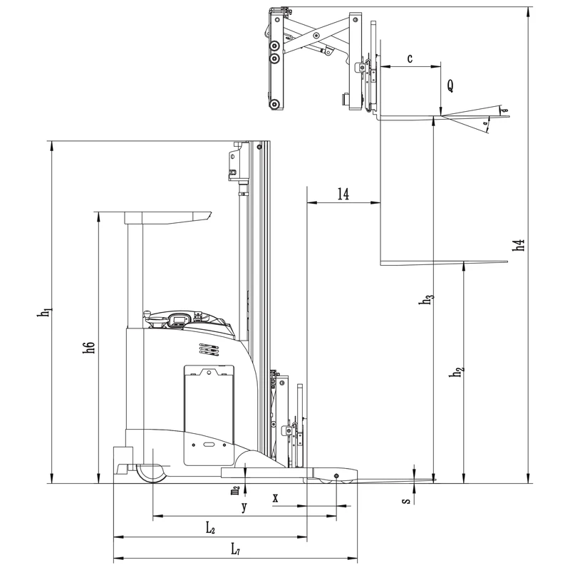 Elektro-Schubmaststapler REV15DS/REV18DS – Produktansicht 8