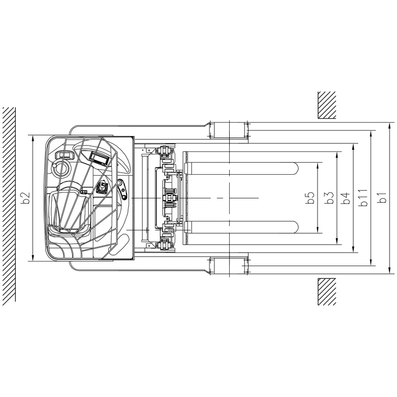 Elektro-Schubmaststapler REV20 mit H-Profil-Hubmast – Ansicht 3