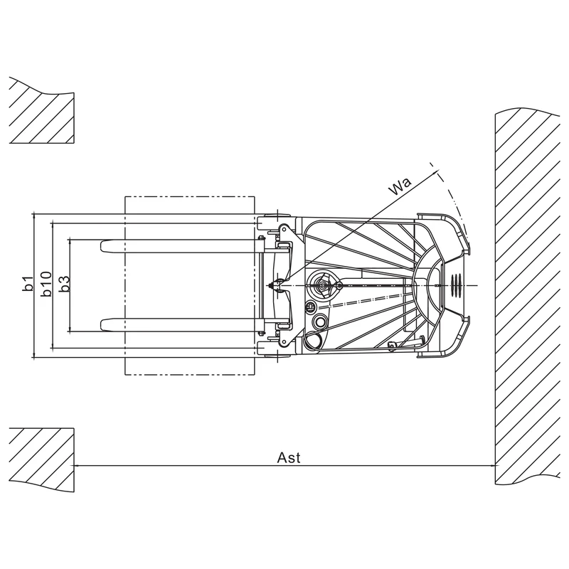 Schmalgang-Gabelstapler REV10ST-A/REV10ST-B mit Fahrerstand – Ansicht 3