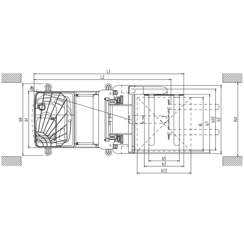 Schmalgangstapler REV15BP mit ZF-Getriebe und gefedertem Sitz