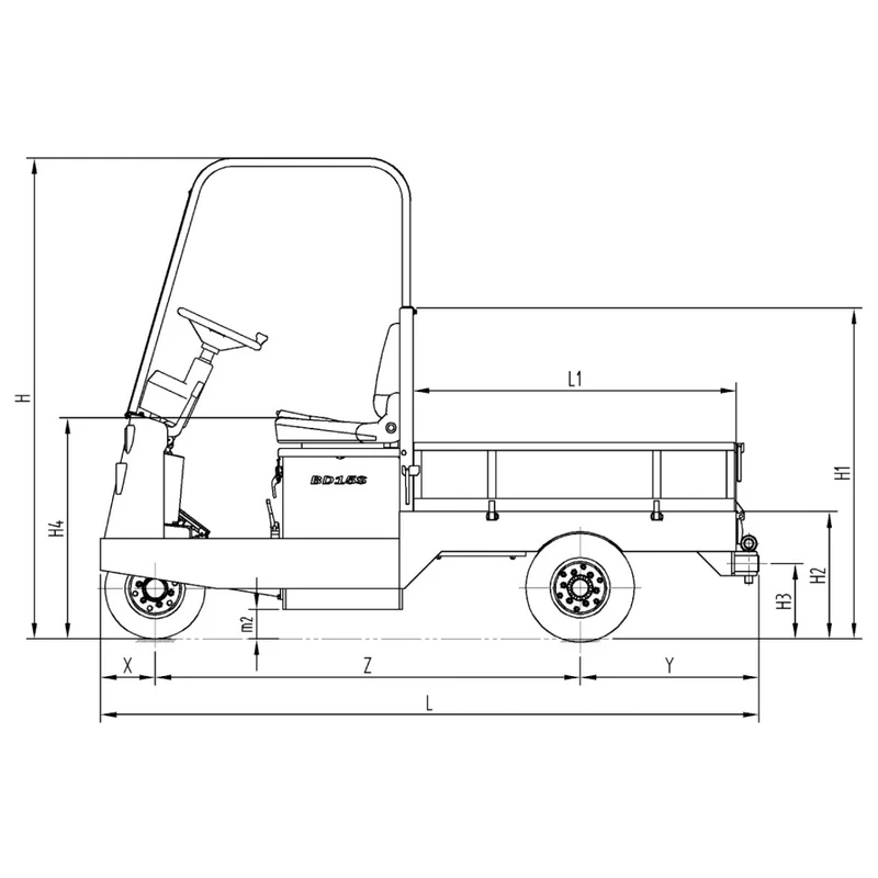 Elektro-Plattformwagen VEV10/VEV15 mit Transportplattform